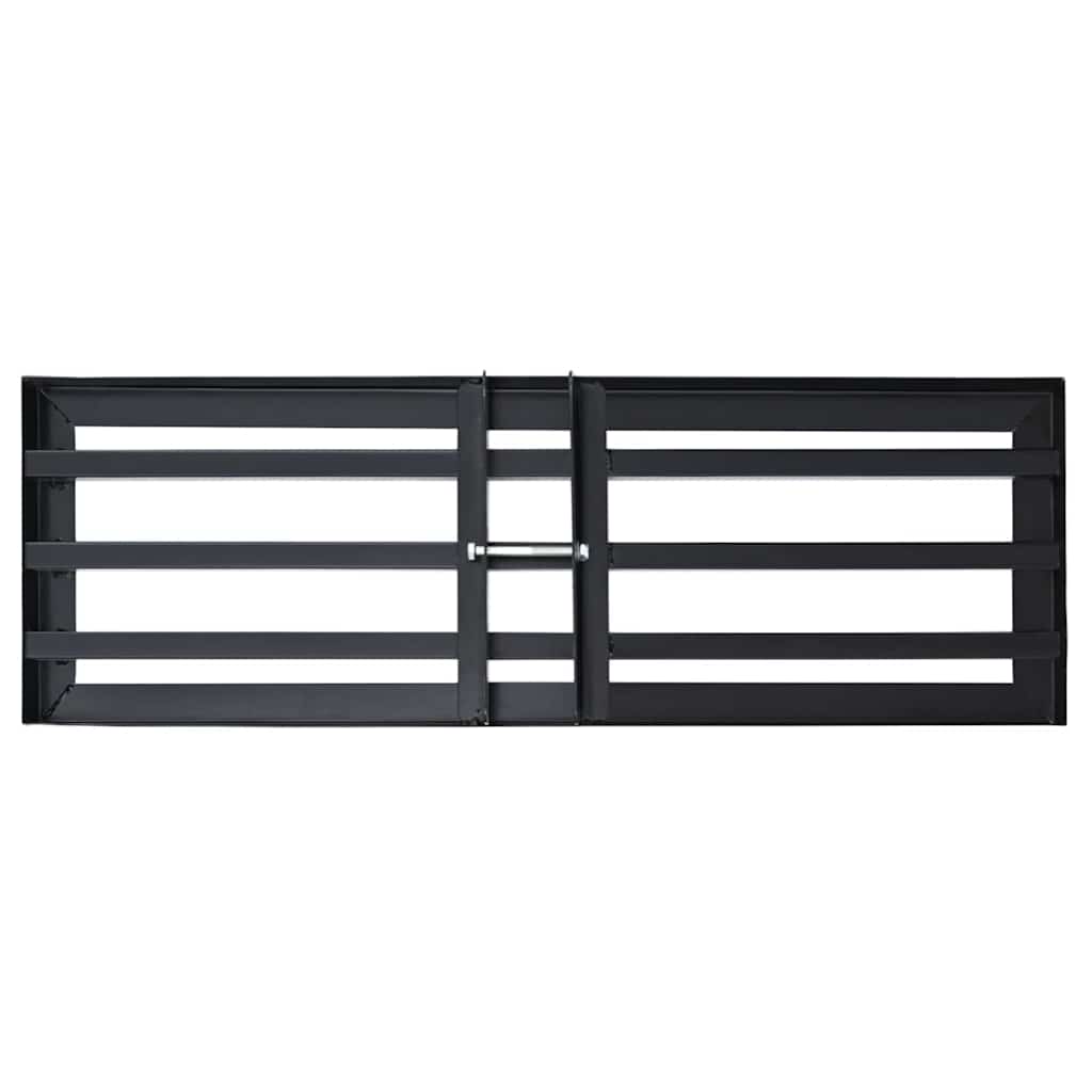 Ersatzkopf für Gartenrechen Schwarz Pulverbeschichteter Stahl