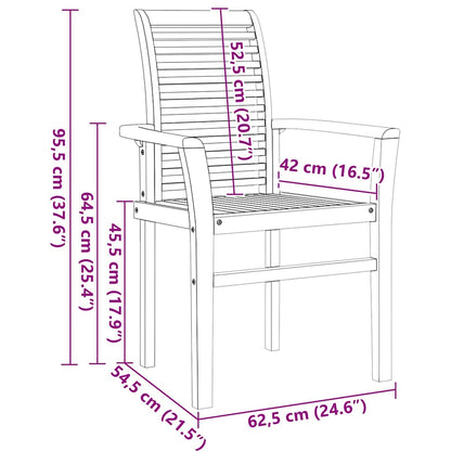 Garten Essgruppe 9 pcs Braun Massivholz Teak