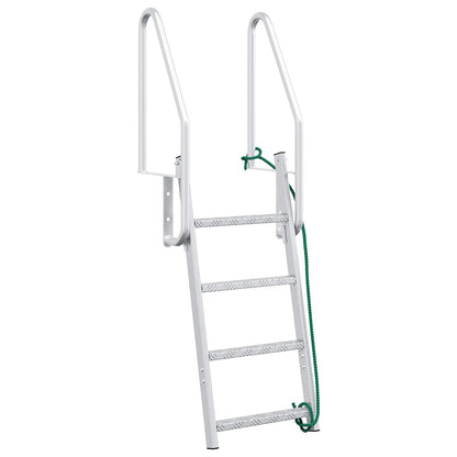 4-Stufen Dockleiter Silber 58 x 77 x 166 cm Aluminium