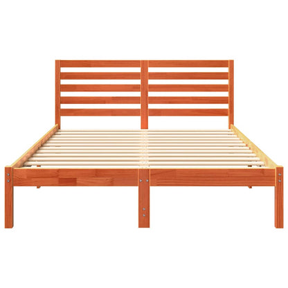Bettrahmen Wachsbraun 120 x 190 cm Massives Kiefernholz