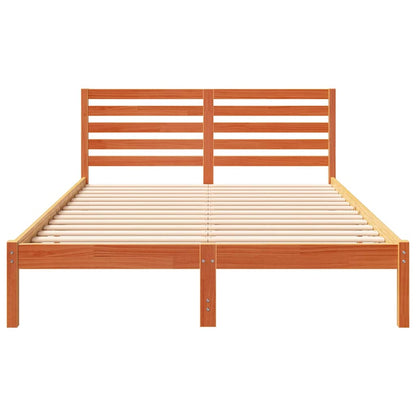 Bettrahmen Wachsbraun 140 x 210 cm Massives Kiefernholz