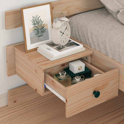 Bettrahmen mit Kopfteil Braun 100 x 200 cm Massives Kiefernholz