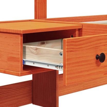 Bettrahmen Wachsbraun 80 x 200 cm Massives Kiefernholz