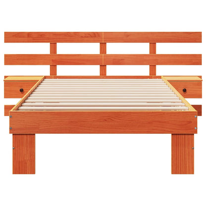 Bettrahmen Wachsbraun 80 x 200 cm Massives Kiefernholz