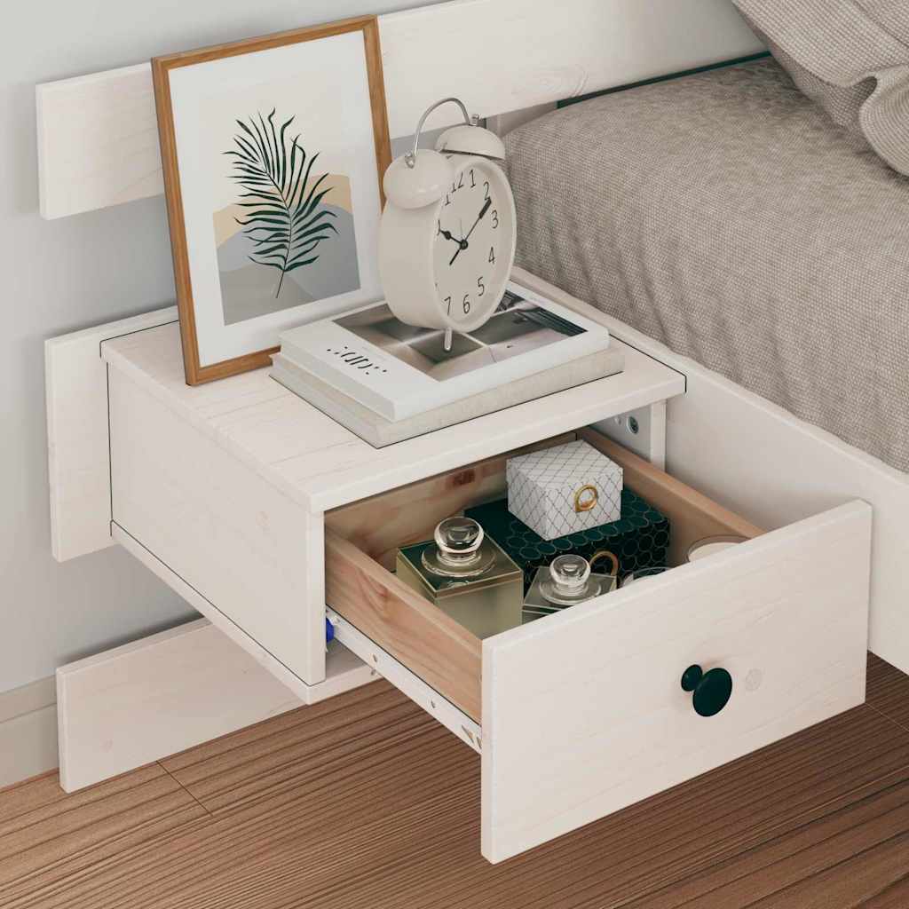 Bettrahmen mit Kopfteil Weiß 75 x 190 cm Massives Kiefernholz