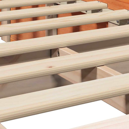 Bettrahmen Wachsbraun 75 x 190 cm Massives Kiefernholz