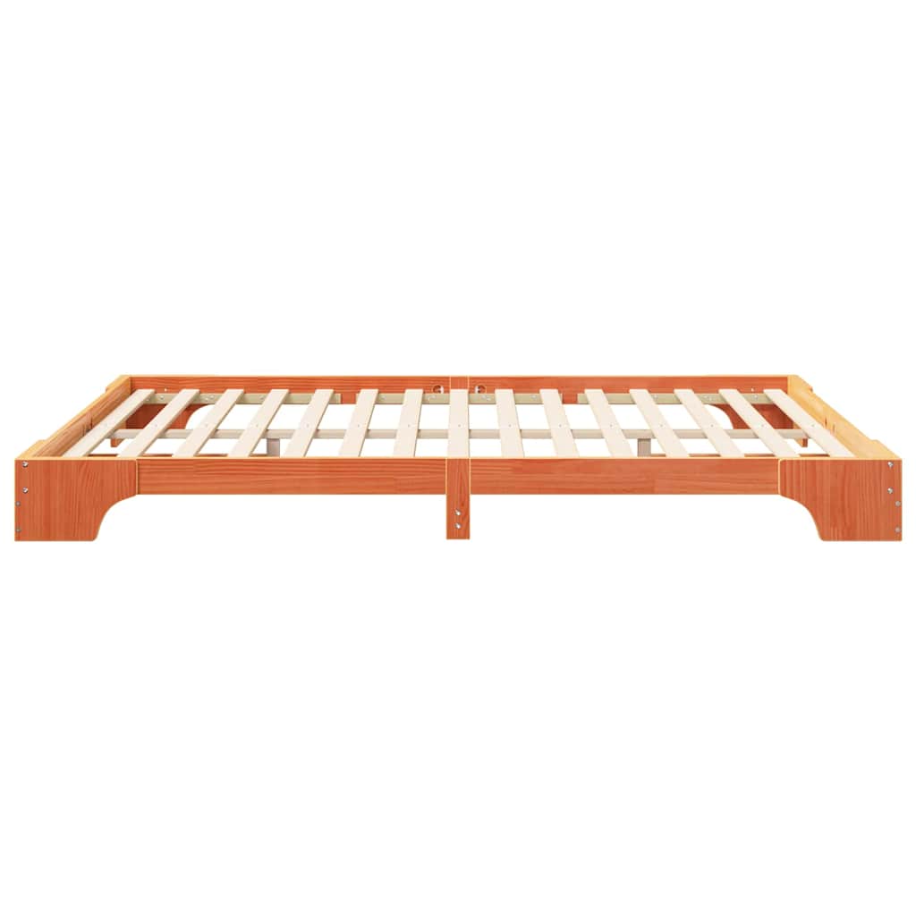 Bettrahmen Braun 160 x 220 cm Massives Kiefernholz