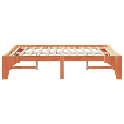 Bettrahmen Braun 150 x 200 cm Massives Kiefernholz