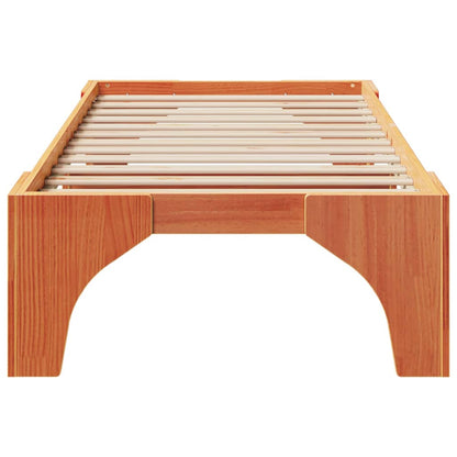 Bettrahmen Braun 100 x 200 cm Massives Kiefernholz