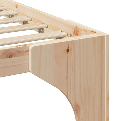 Bettrahmen Braun 75 x 190 cm Massives Kiefernholz