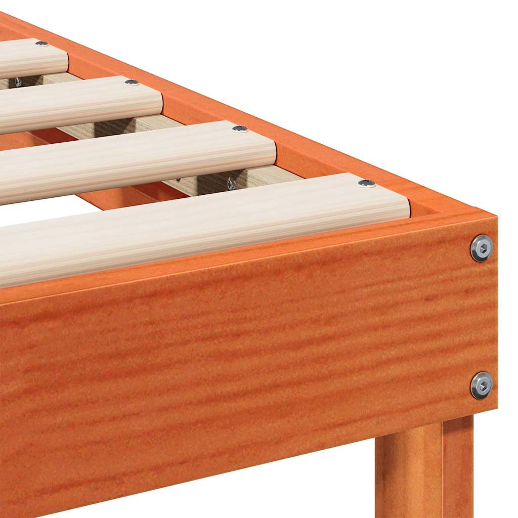 Bettrahmen Braun 100 x 220 cm Massives Kiefernholz