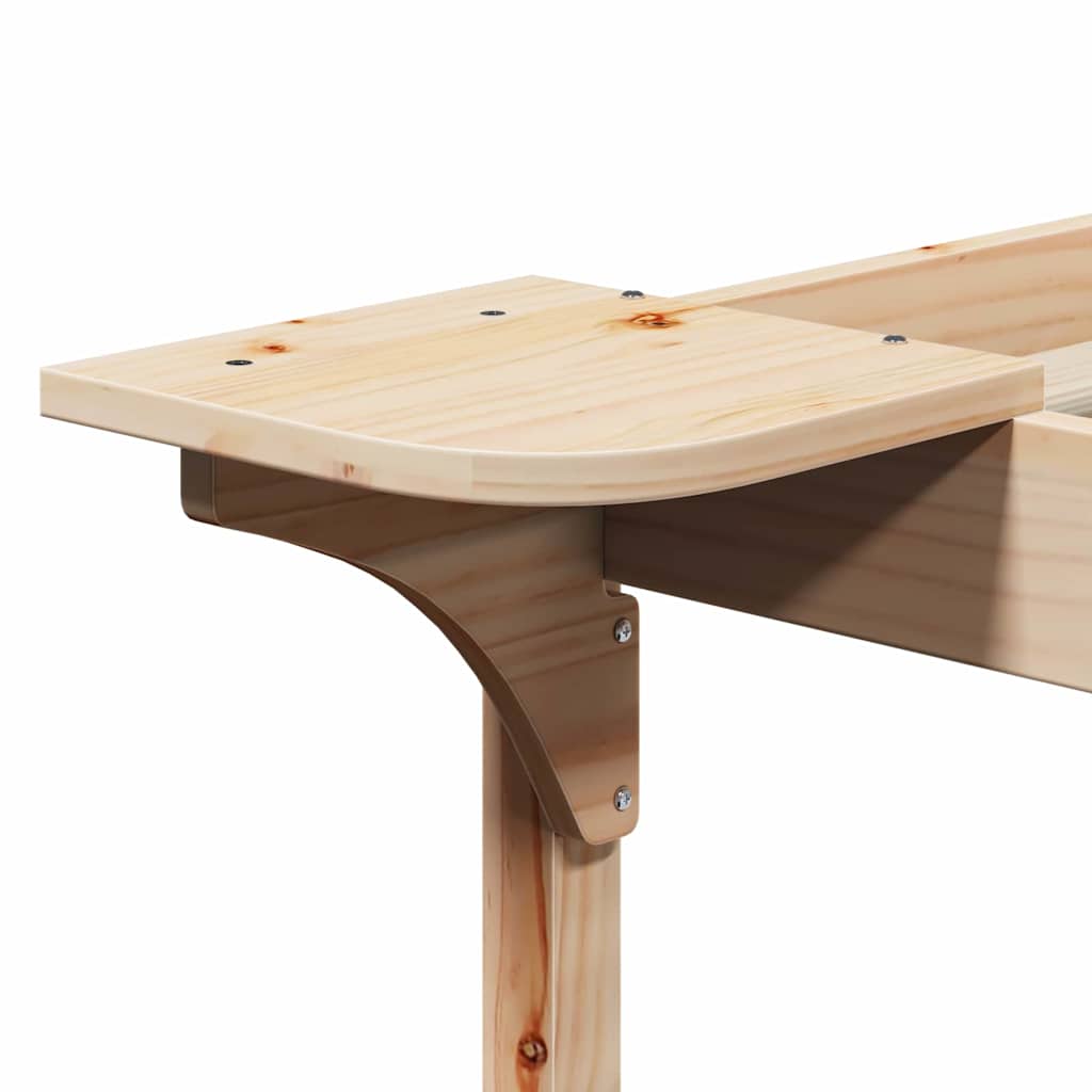 Bettgestell mit Nachttischen Natur 80 x 210 cm