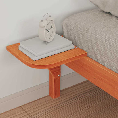 Bettgestell mit Nachttischen Wachsbraun 90 x 220 cm