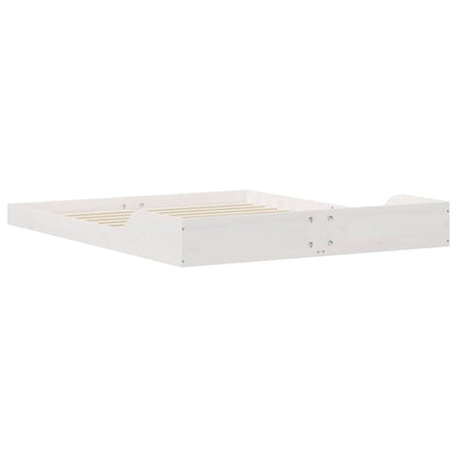 Bettrahmen Weiß 160 x 220 cm Massives Kiefernholz