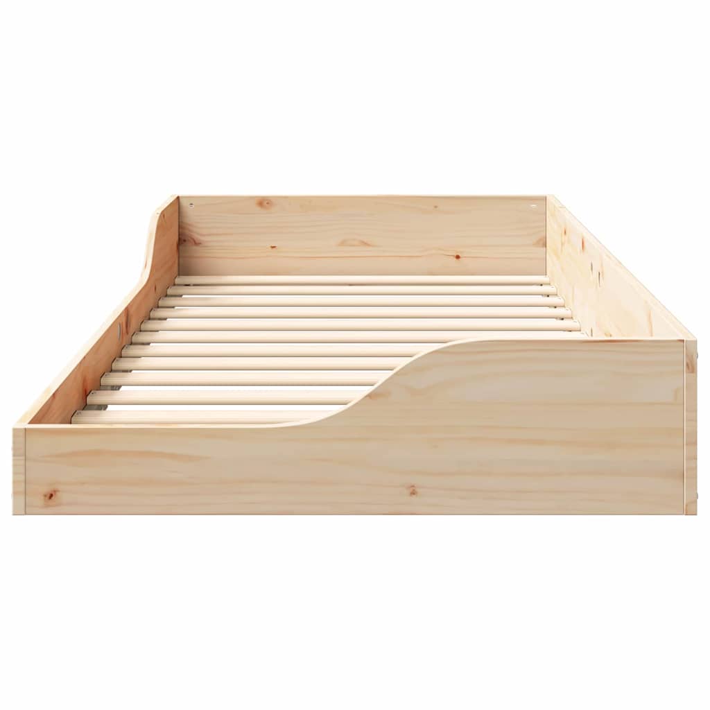 Bettrahmen Braun 100 x 200 cm Massives Kiefernholz