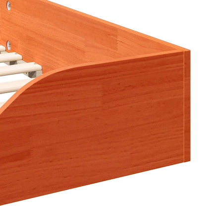 Bettrahmen Wachsbraun 80 x 200 cm Massives Kiefernholz