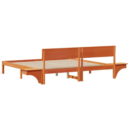 Bettrahmen Wachsbraun 180 x 200 cm Massives Kiefernholz