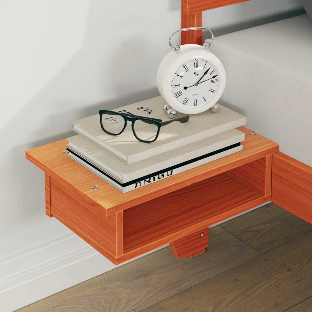 Bettrahmen Wachsbraun 160 x 200 cm Massives Kiefernholz