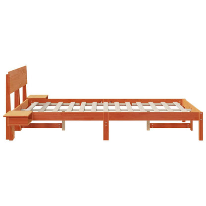 Bettrahmen Wachsbraun 140 x 200 cm Massives Kiefernholz