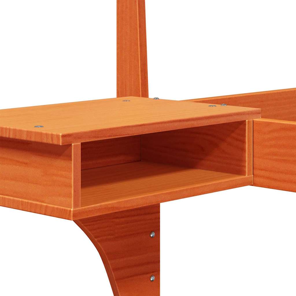 Bettrahmen Wachsbraun 90 x 200 cm Massives Kiefernholz