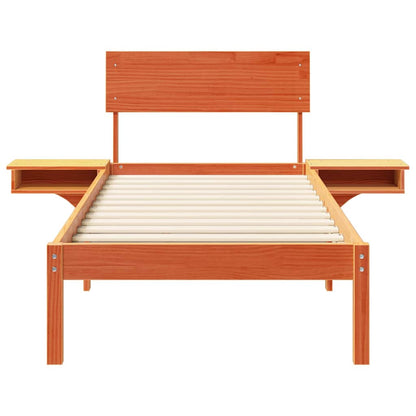 Bettrahmen Wachsbraun 75 x 190 cm Massives Kiefernholz