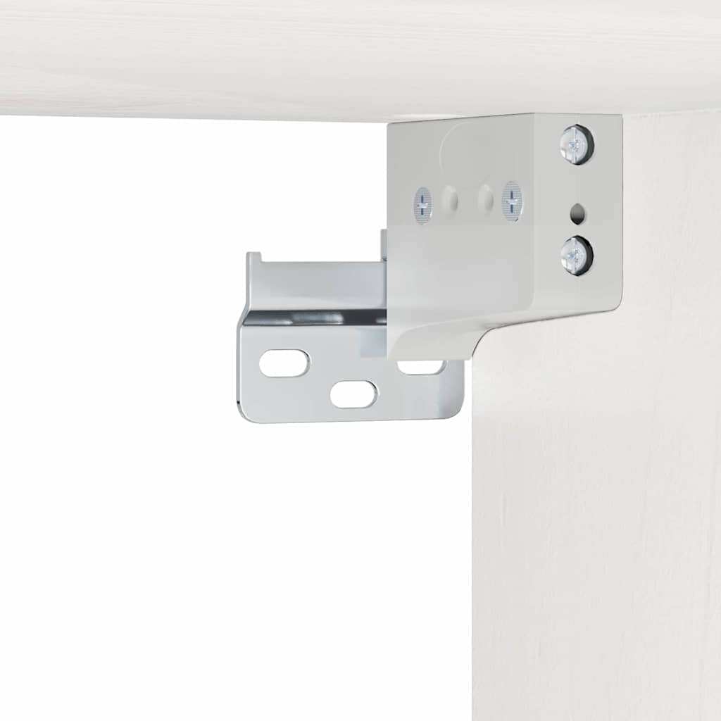 Nachttisch Weiß 39 x 34 x 33 cm Massivholz Kiefer