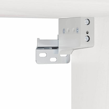 Nachttisch Weiß 39 x 34 x 33 cm Massivholz Kiefer