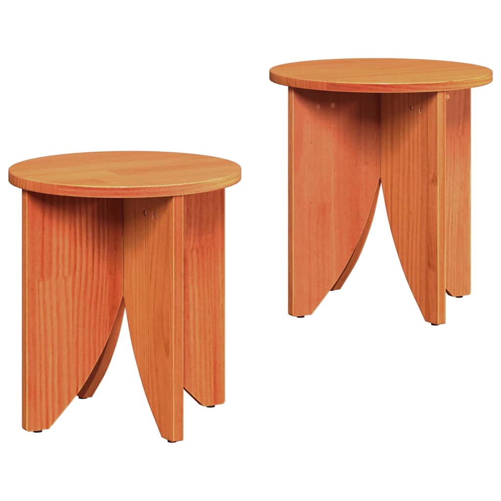 Couchtisch 2 pcs Wachsbraun