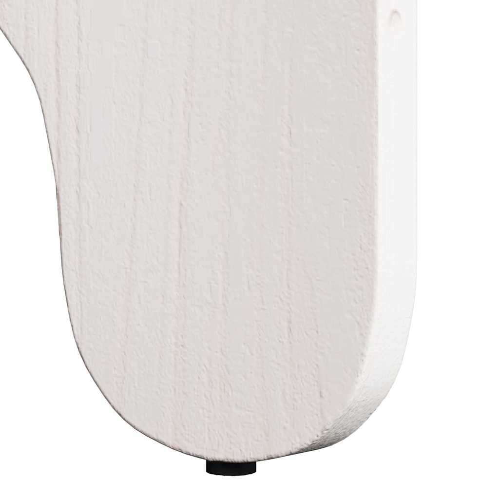 Couchtisch 2 pcs Weiß Massivholz Kiefer