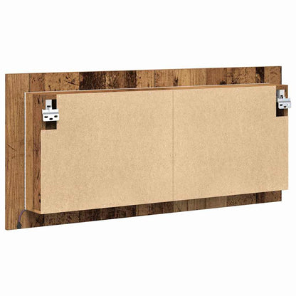 LED Spiegel-Schrank Altholz 100 x 12 x 45 cm Holzwerkstoff