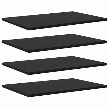 Regalbrett 4 pcs Schwarz 60 x 40 x 1,5 cm Holzwerkstoff