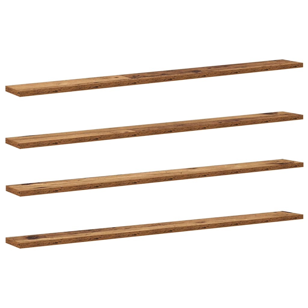Regalbrett 4 pcs Braun 100 x 10 x 1,5 cm Holzwerkstoff