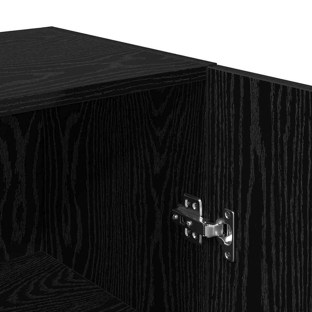 Wand-TV-Schrank Schwarz Eichen-Optik 30,5 x 30 x 60 cm