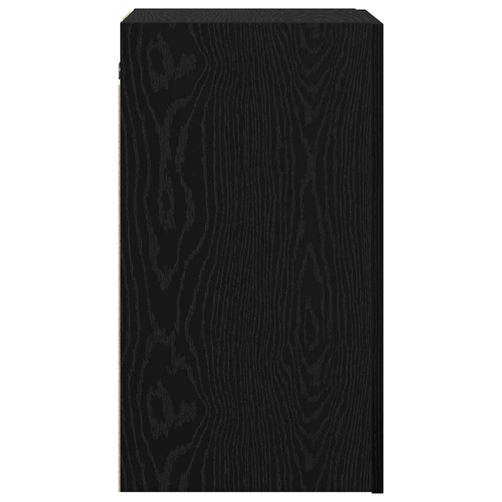 Wand-TV-Schrank 2 pcs Schwarz Eichen-Optik 30,5 x 30 x 60 cm