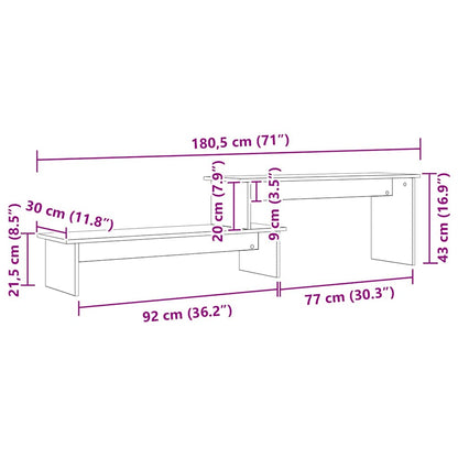 TV-Schrankset Artisan-Eiche 180,5 x 30 x 43 cm Holzwerkstoff