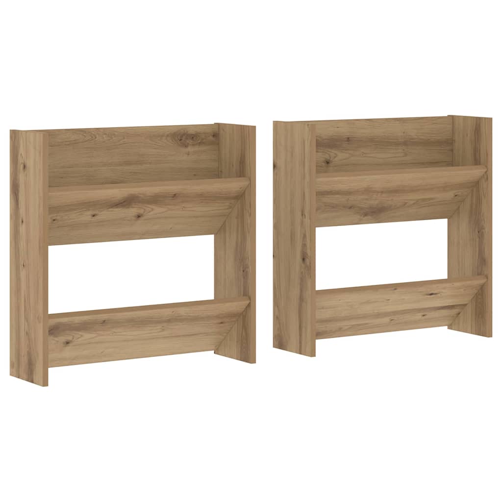 Schuhschrank 2 pcs Artisan-Eiche 60 x 18 x 60 cm Holzwerkstoff
