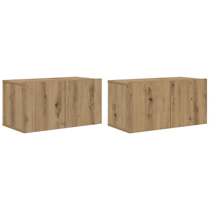 TV-Schrankset 2 pcs Braun 60 x 30 x 30 cm Holzwerkstoff