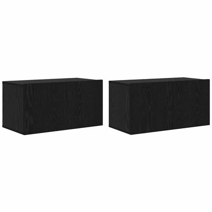 TV-Schrankset 2 pcs Schwarz 60 x 30 x 30 cm Holzwerkstoff