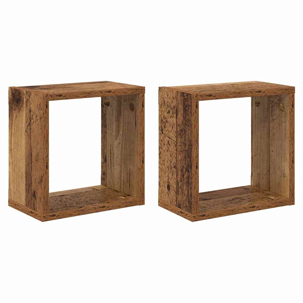 Wandregale mit Regal Wandmontiert Altholz Holzwerkstoff
