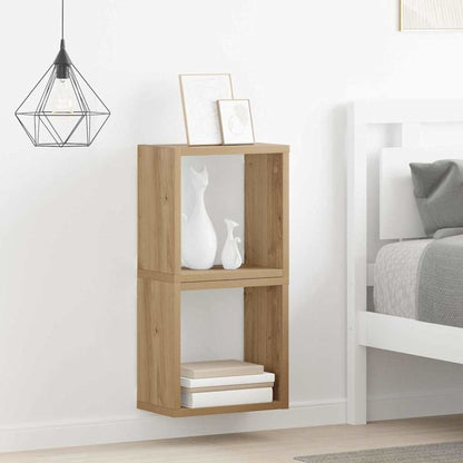 Wandregale mit Regal Wandmontiert Artisan-Eiche Holzwerkstoff