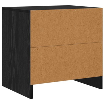 Nachttisch Schwarz Eichen-Optik 45 x 34 x 44,5 cm Holzwerkstoff