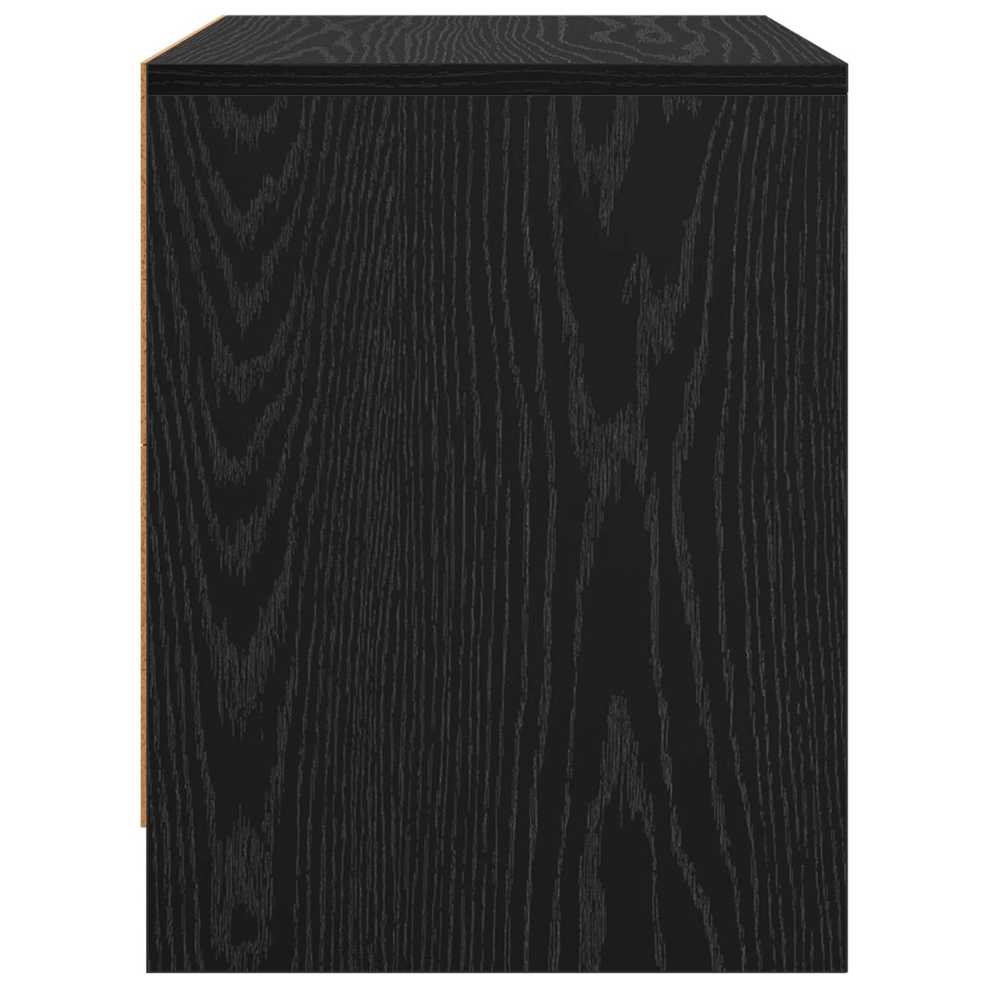 Nachttisch Schwarz Eichen-Optik 45 x 34 x 44,5 cm Holzwerkstoff