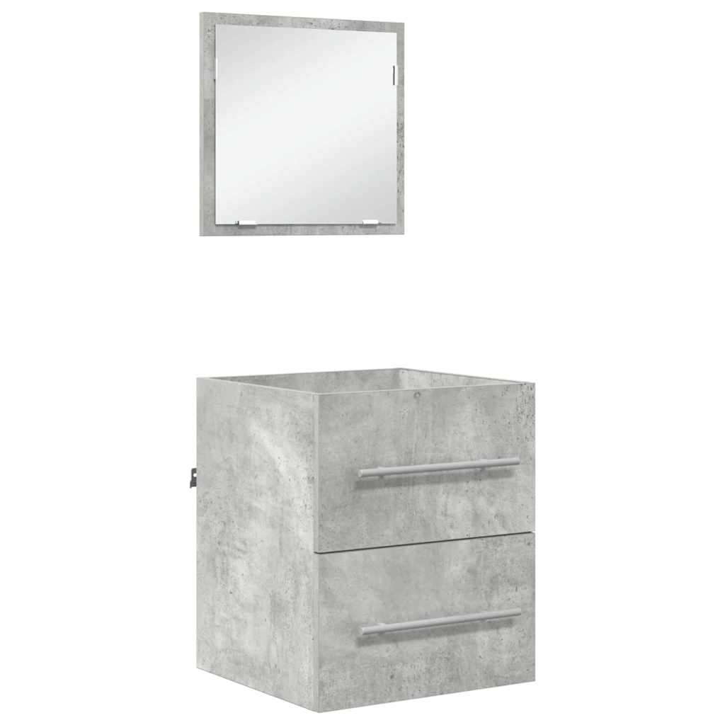 Badezimmermöbel-Set Grau 41 x 38,5 x 48 cm Sperrholz und Metall