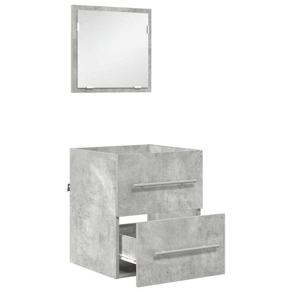Badezimmermöbel-Set Grau 41 x 38,5 x 48 cm Sperrholz und Metall