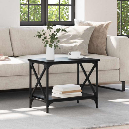 Beistelltisch Schwarz Eichen-Optik 55 x 38 x 45 cm