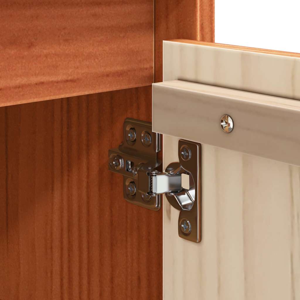 Sideboard Wachsbraun 70 x 34 x 80 cm Massives Kiefernholz