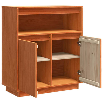 Sideboard Wachsbraun 70 x 34 x 80 cm Massives Kiefernholz