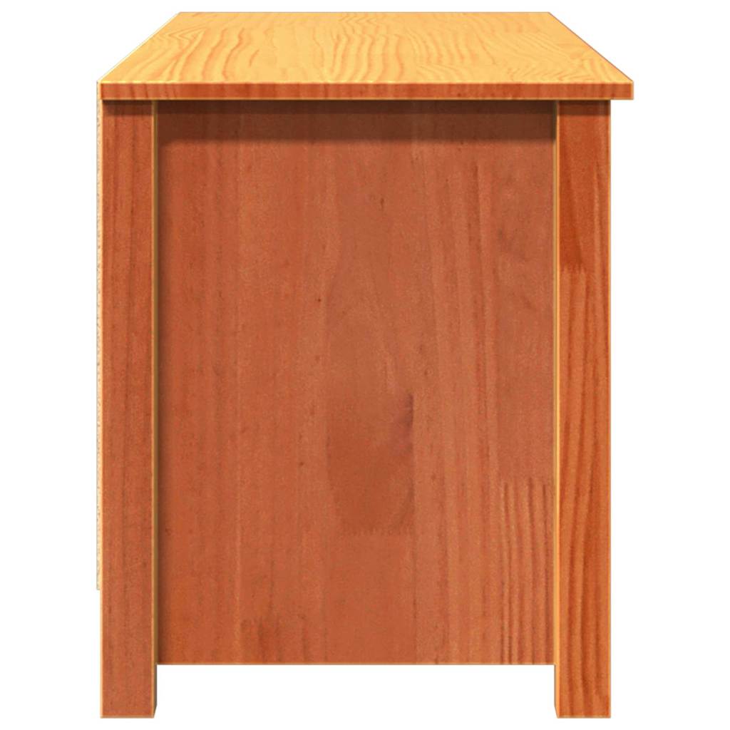 Sitzbank mit Stauraum mit Regal Wachsbraun 110 x 38 x 45,5 cm