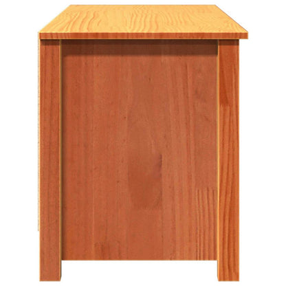 Sitzbank mit Stauraum mit Regal Wachsbraun 110 x 38 x 45,5 cm