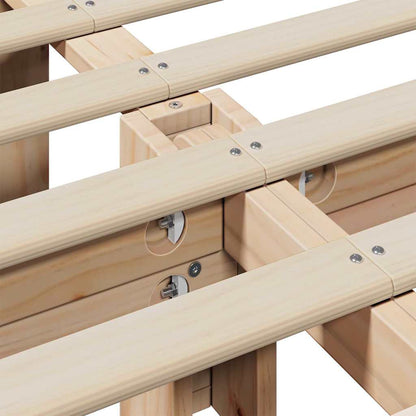 Bettrahmen Weiß 180 x 200 cm Massives Kiefernholz